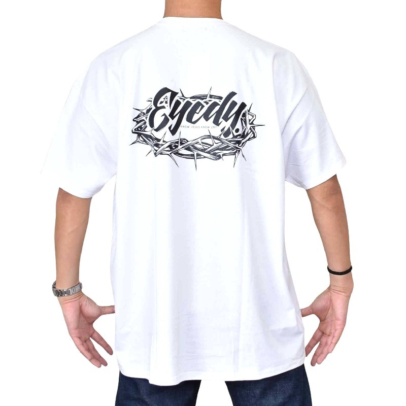 ��SALE���礭�������� ��� EYEDY �����ǥ��� TEAM CROWN Ⱦµ�ԥ���� �� �� �֥�å� �ۥ磻�� XXL XXXL [M�� 1/1]