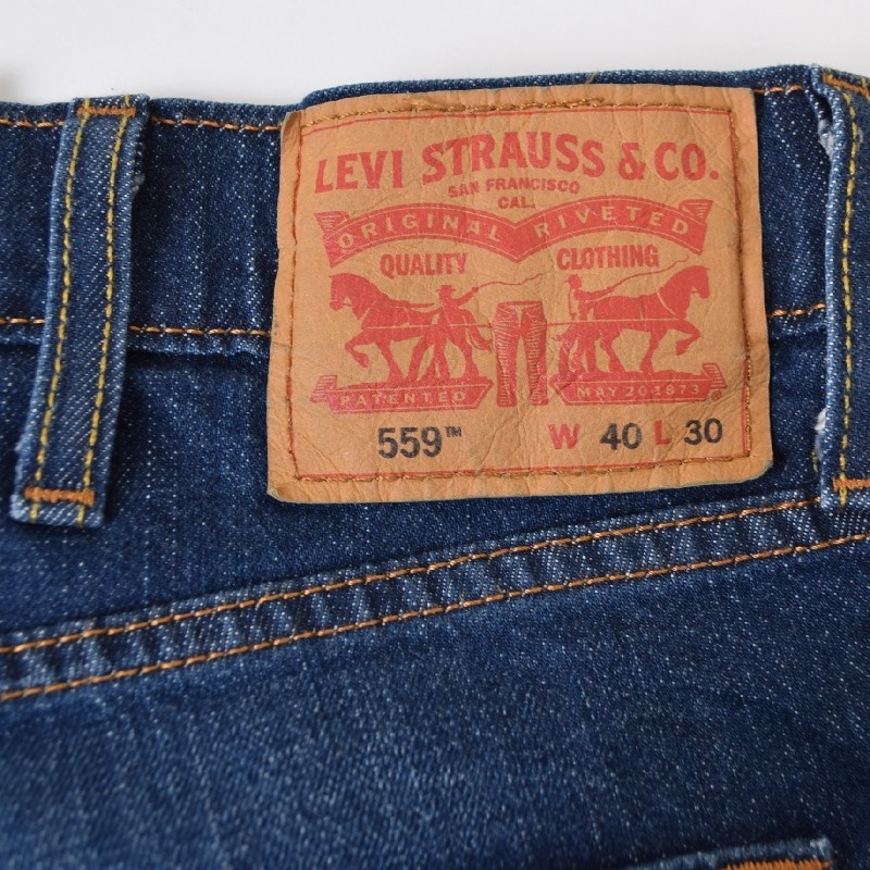 �礭�������� ��� LEVI'S �꡼�Х��� 559 Relaxed Straight ������ �ǥ˥�ѥ�� ���å������ȥ졼�� �����å���ù� ���ᥫ�� ���ȥ꡼�ȷ� B�� USA��ǥ� w40 w42