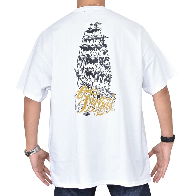 �礭�������� ��� EYEDY �����ǥ��� SHIP Ⱦµ�ԥ���� �� �� �֥�å� �ۥ磻�� XXL XXXL [M�� 1/1]