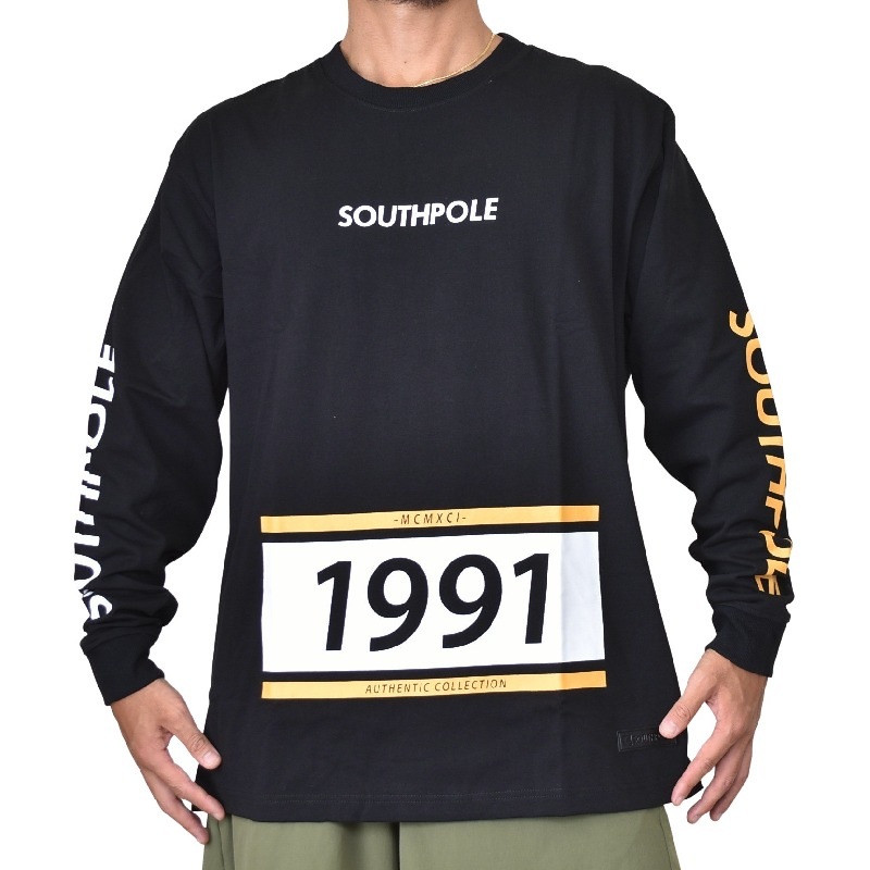 SALE 礭  SOUTHPOLE ݡ  Ĺµԥ إӡ   ֥å ۥ磻 XXXL [M 1/1]