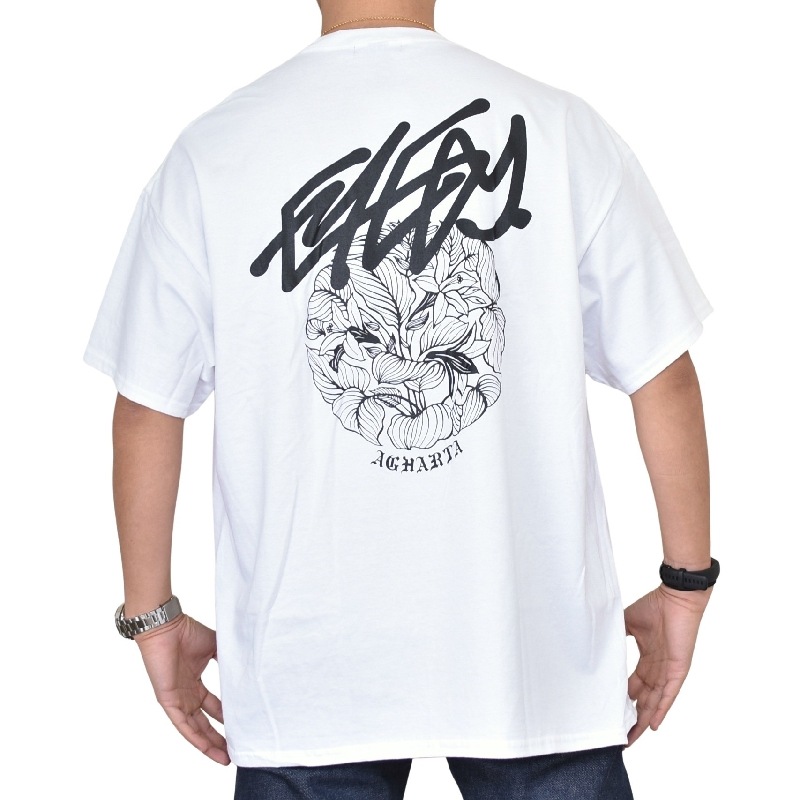 �礭�������� ��� EYEDY �����ǥ��� AGHARTA LOGO Ⱦµ�ԥ���� �� �� �֥�å� �ۥ磻�� XXL XXXL [M�� 1/1]