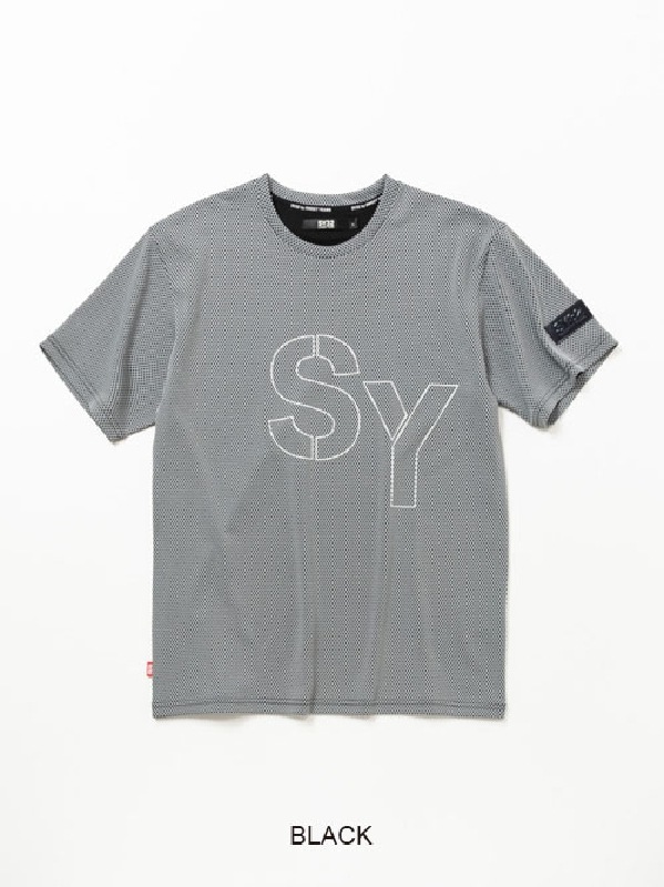 SALE 礭  SY32 by SWEET YEARS ȥ䡼 å Ⱦµ T DIMPLE MESH STENCIL LOGO TEE XXXL XXXXL
