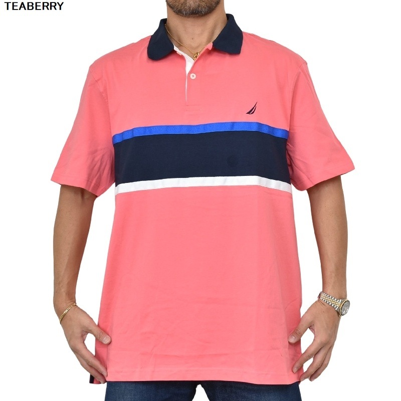 礭  NAUTICA Ρƥ Ρ ݥ Ⱦµ Classic Fit Rugby Chest-Stripe Polo XXL XXXL [M 1/1]