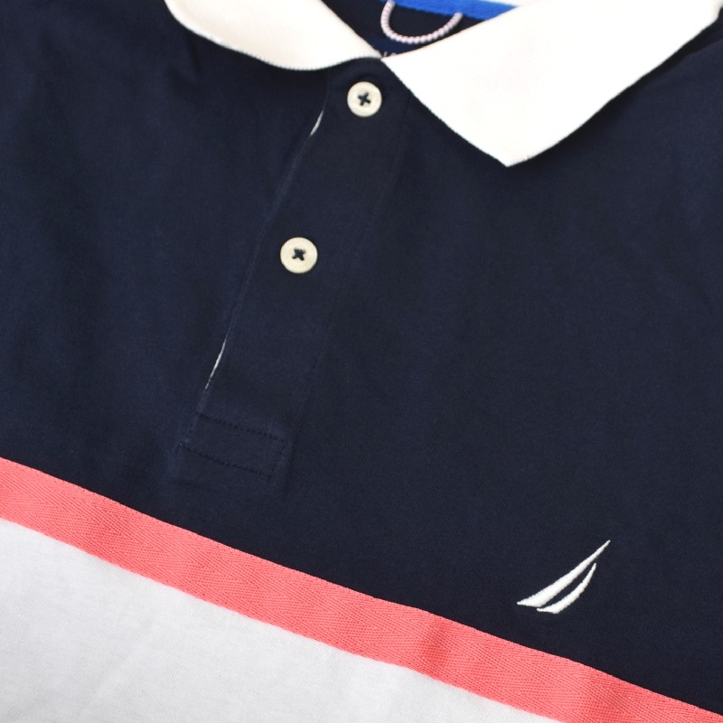 礭  NAUTICA Ρƥ Ρ ݥ Ⱦµ Classic Fit Rugby Chest-Stripe Polo XXL XXXL [M 1/1]