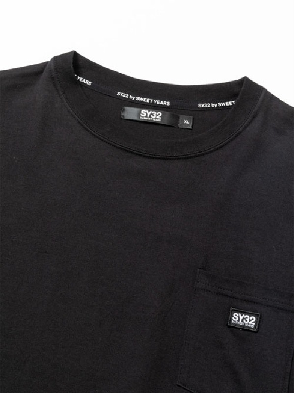  礭  SY32 by SWEET YEARS ȥ䡼 Ⱦµ T ݥå SEMICIRCLE LOGO POKET TEE XXXL XXXXL 