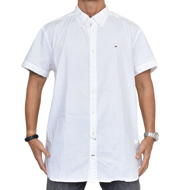 �礭����������� �ȥߡ��ҥ�ե����� TOMMY HILFIGER Ⱦµ ����� ���ݥ���� �ܥ�������� SLIM FIT STRETCH XXL