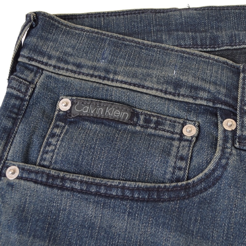 �礭�������� ��� CK Calvin Klein ����Х󥯥饤�� �ǥ˥�ѥ�� �����ѥ� ������ ���ȥ졼�� STRAIGHT 40�����