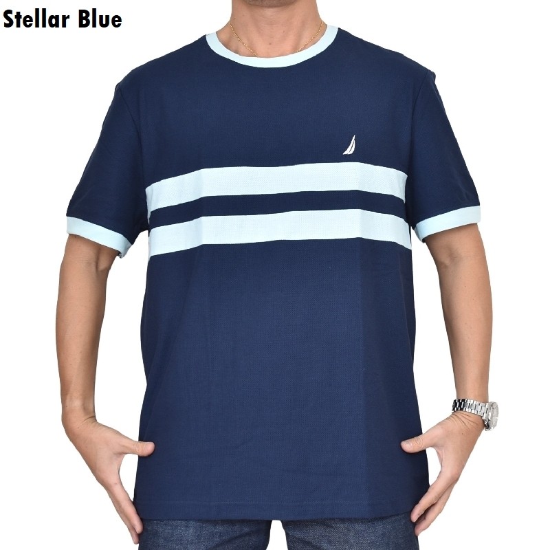 �礭�������� ��� NAUTICA �Ρ��ƥ��� �Ρ����� Ⱦµ T����� ���롼�ͥå� ���λ� �ۥ磻�� �ͥ��ӡ� XL XXL