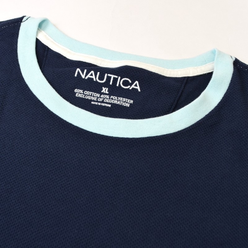 �礭�������� ��� NAUTICA �Ρ��ƥ��� �Ρ����� Ⱦµ T����� ���롼�ͥå� ���λ� �ۥ磻�� �ͥ��ӡ� XL XXL