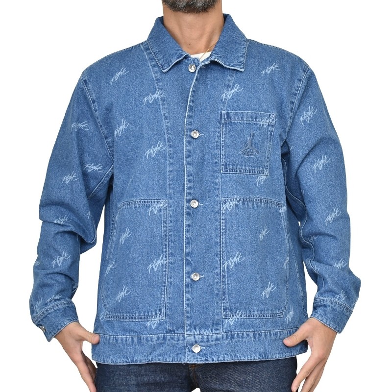 �礭�������� ��� NIKE �ʥ��� AIR JORDAN �������硼���� �ǥ˥ॸ�㥱�å� �������� USA��ǥ� Flight Heritage Denim Jacket XL
