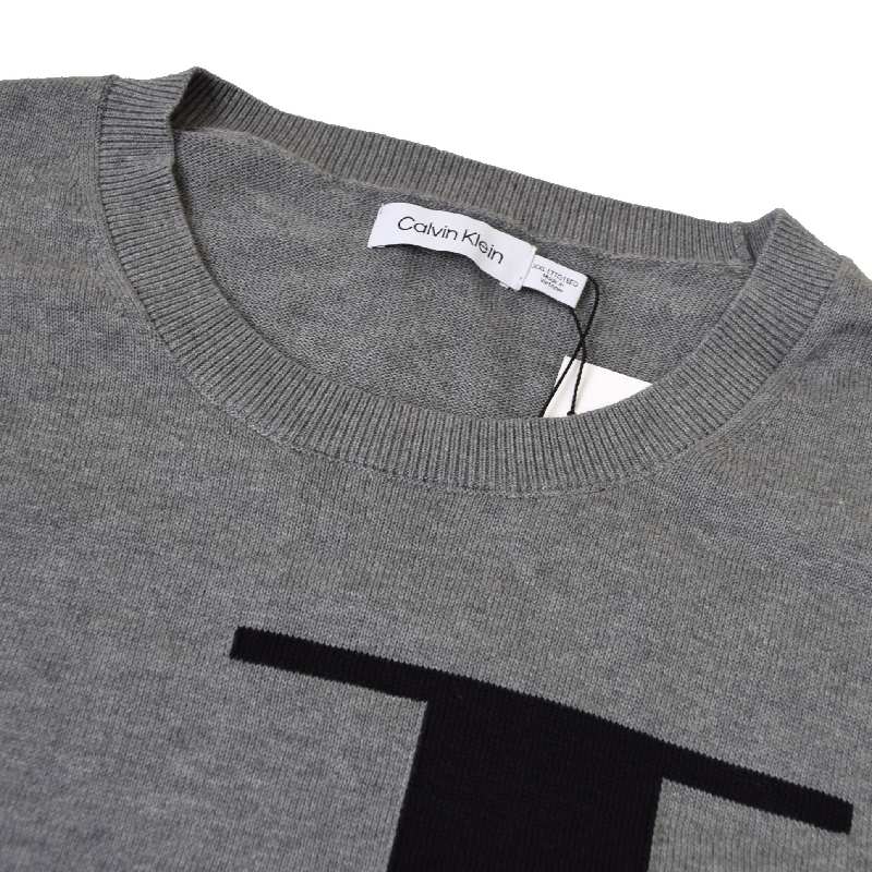 ��SALE�� �礭�������� ��� CK ����Х󥯥饤�� Calvin Klein ���롼�ͥå� ���åȥ� �˥å� ��������  �ӥå����� ���졼 �ͥ��ӡ� XL XXL