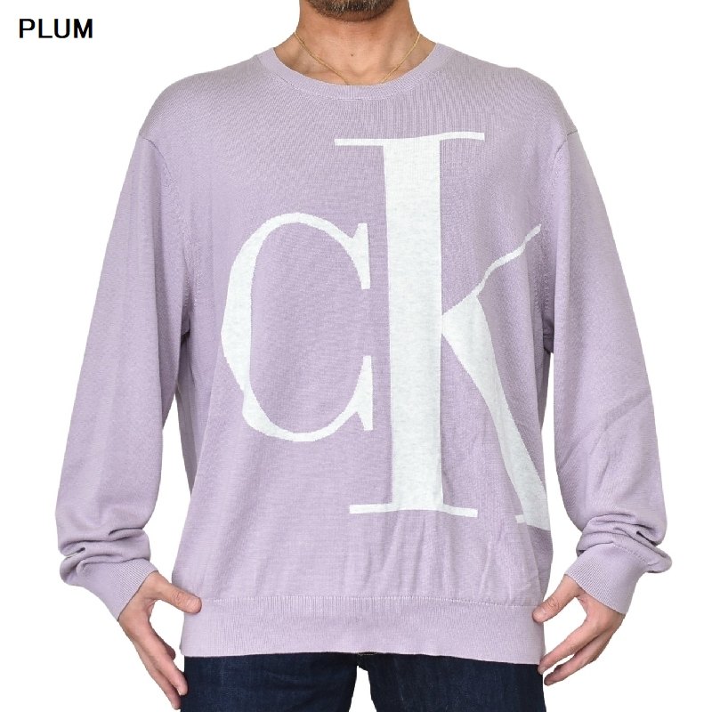 ��SALE�� �礭�������� ��� CK ����Х󥯥饤�� Calvin Klein ���롼�ͥå� ���åȥ� �˥å� ��������  �ӥå����� ���졼 �ͥ��ӡ� XL XXL