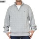 �礭����������� �ȥߡ��ҥ�ե����� TOMMY HILFIGER �����֥�˥å� �������� �ϡ��ե��å� �������������å� ���åȥ� Ĺµ �ȥåץ� �����֥��Ԥ� �ɽ� ���� ������ɥ��顼 Cable Knit Quarter-Zip Sweater XXL