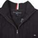 �礭����������� �ȥߡ��ҥ�ե����� TOMMY HILFIGER �����֥�˥å� �������� �ϡ��ե��å� �������������å� ���åȥ� Ĺµ �ȥåץ� �����֥��Ԥ� �ɽ� ���� ������ɥ��顼 Cable Knit Quarter-Zip Sweater XXL