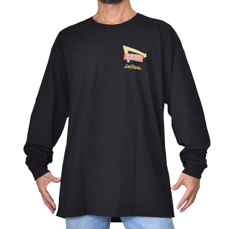 �礭�������� ��� IN-N-OUT BURGER ���󥢥�ɥ����ȥС����� Ĺµ�ԥ���� ����� LAS VEGAS �饹�٥��� A FRESH NEW YEAR �� �֥�å� XL XXL XXXL 