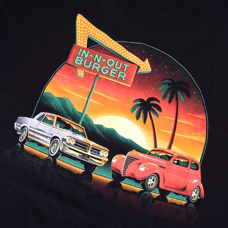 �礭�������� ��� IN-N-OUT BURGER ���󥢥�ɥ����ȥС����� Ĺµ�ԥ���� ����� LAS VEGAS �饹�٥��� A FRESH NEW YEAR �� �֥�å� XL XXL XXXL 