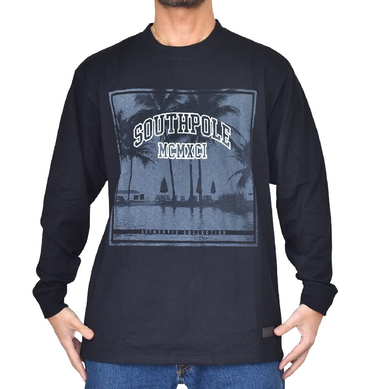 ��SALE�� �礭�������� ��� SOUTHPOLE �������ݡ��� ����� Ĺµ�ԥ���� �����ߥե��ȥ���� �إӡ��������� �� �� �֥�å� �ۥ磻�� XXL XXXL