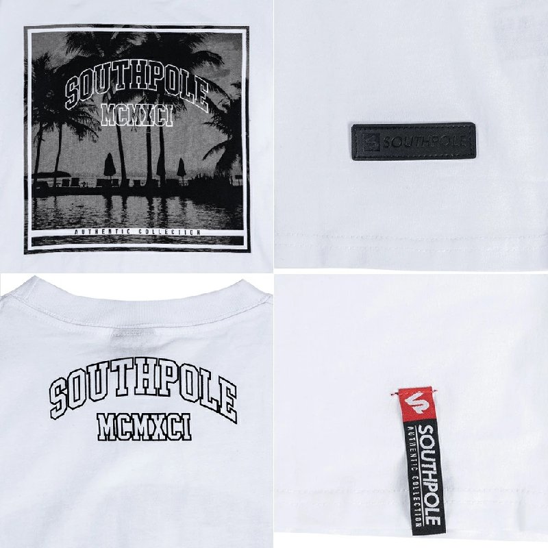 ��SALE�� �礭�������� ��� SOUTHPOLE �������ݡ��� ����� Ĺµ�ԥ���� �����ߥե��ȥ���� �إӡ��������� �� �� �֥�å� �ۥ磻�� XXL XXXL