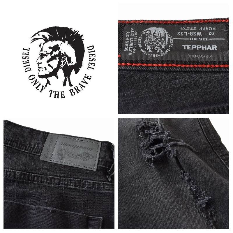 ��SALE�� �礭�������� ��� DIESEL �ǥ������� �֥�å� �ǥ˥�ѥ�� ������ ����� TEPPHAR RC4PP STRETCH 38�����