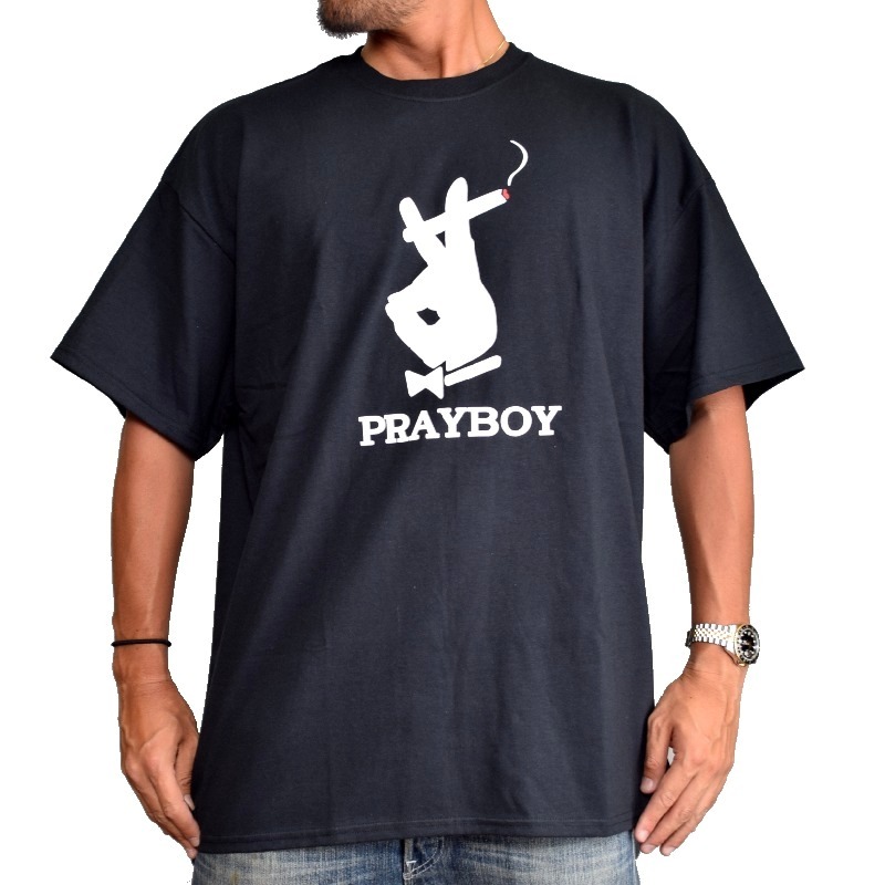 大きいサイズ メンズ EYEDY アイディー 半袖Tシャツ PRAY BOY