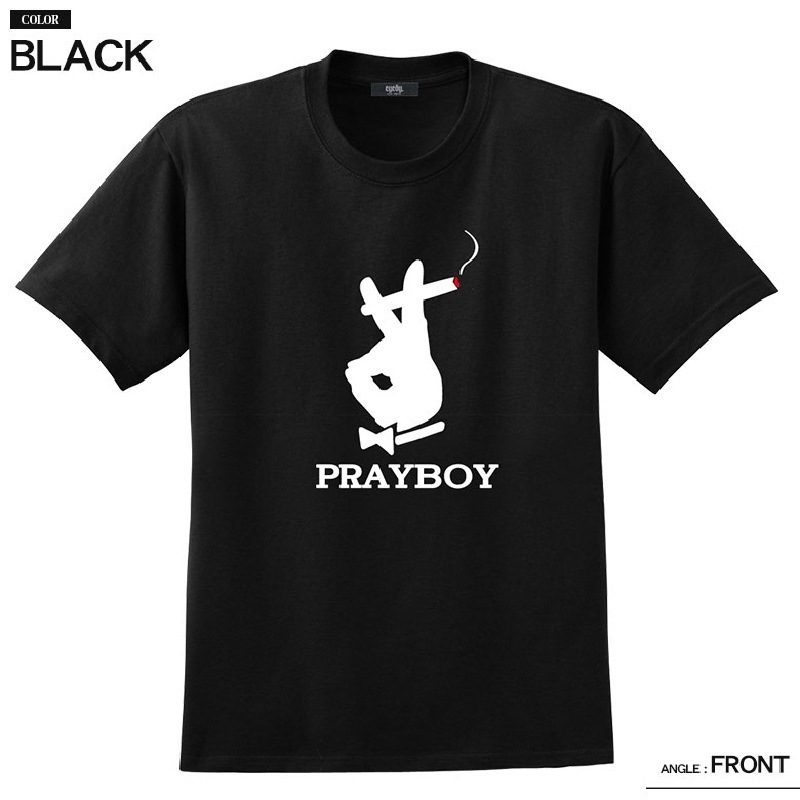 大きいサイズ メンズ EYEDY アイディー 半袖Tシャツ PRAY BOY 