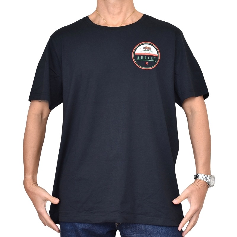 �礭�������� ��� Hurley �ϡ��졼 Ⱦµ �ԥ���� �ץ��� �� �֥�å� ����ե���˥� USA��ǥ� CIRCLE CALIFORNIA SS XL XXL