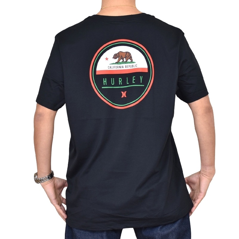 �礭�������� ��� Hurley �ϡ��졼 Ⱦµ �ԥ���� �ץ��� �� �֥�å� ����ե���˥� USA��ǥ� CIRCLE CALIFORNIA SS XL XXL