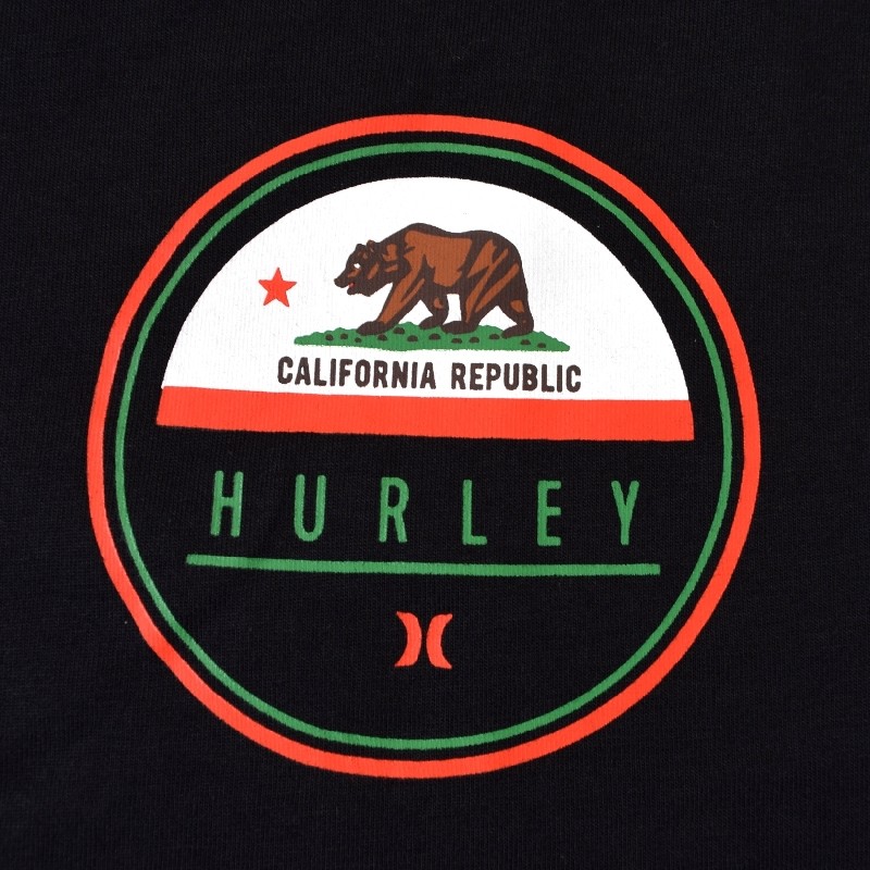 �礭�������� ��� Hurley �ϡ��졼 Ⱦµ �ԥ���� �ץ��� �� �֥�å� ����ե���˥� USA��ǥ� CIRCLE CALIFORNIA SS XL XXL