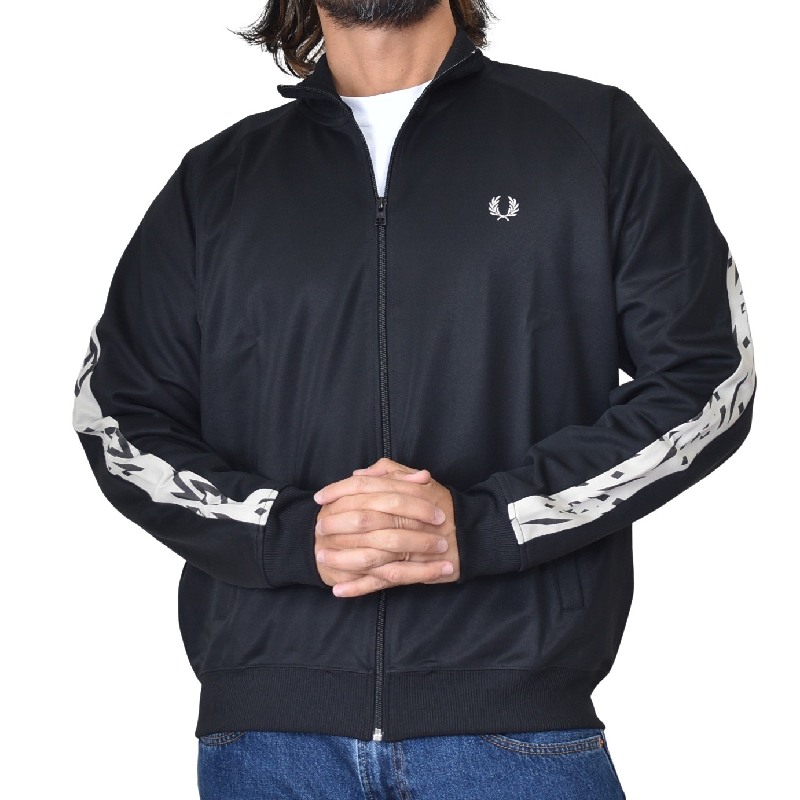 ��SALE�� �礭�������� ��� FRED PERRY �ե�åɥڥ꡼ Printed Panel Track Jacket �ȥ�å����㥱�å� �������� �֥륾�� XL XXL
