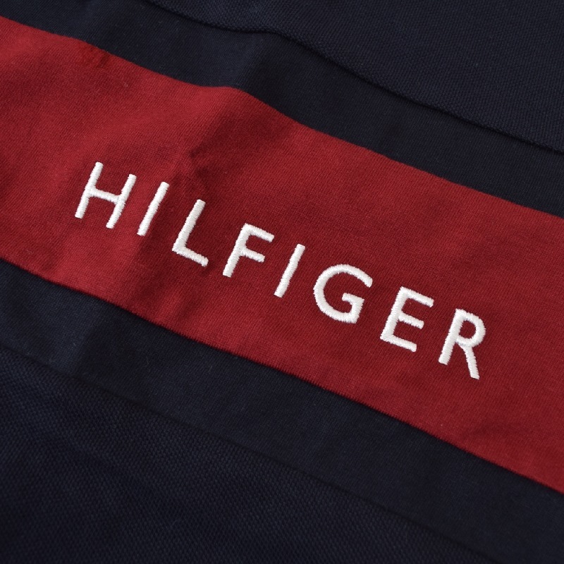 礭 TOMMY HILFIGER ȥߡҥե Ⱦµ ݥ λ ե  ۥ磻 ͥӡ REGULAR FIT XXL XXXL