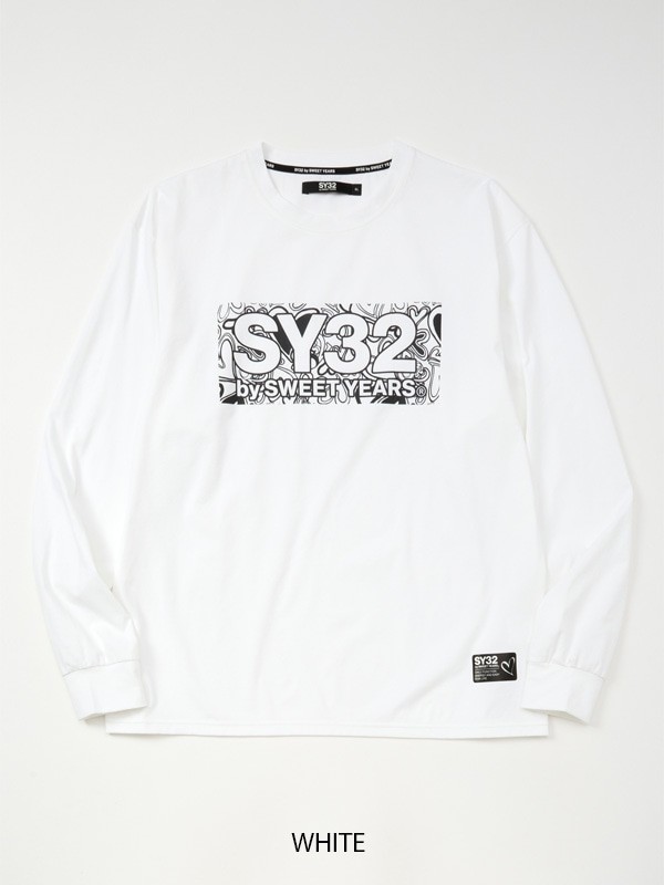 �������� �礭�������� ��� SY32 by SWEET YEARS ���������ȥ��䡼�� HEART PATTERN BOX LOGO L/S TEE ����T Ĺµ�ԥ���� XXXL XXXXL