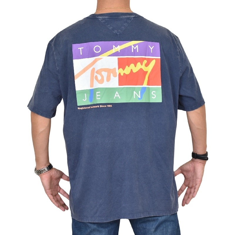 �礭����������� TOMMY JEANS �ȥߡ������� Ⱦµ�ԥ���� ���롼�ͥå� �Хå��ץ��� XL XXL XXXL