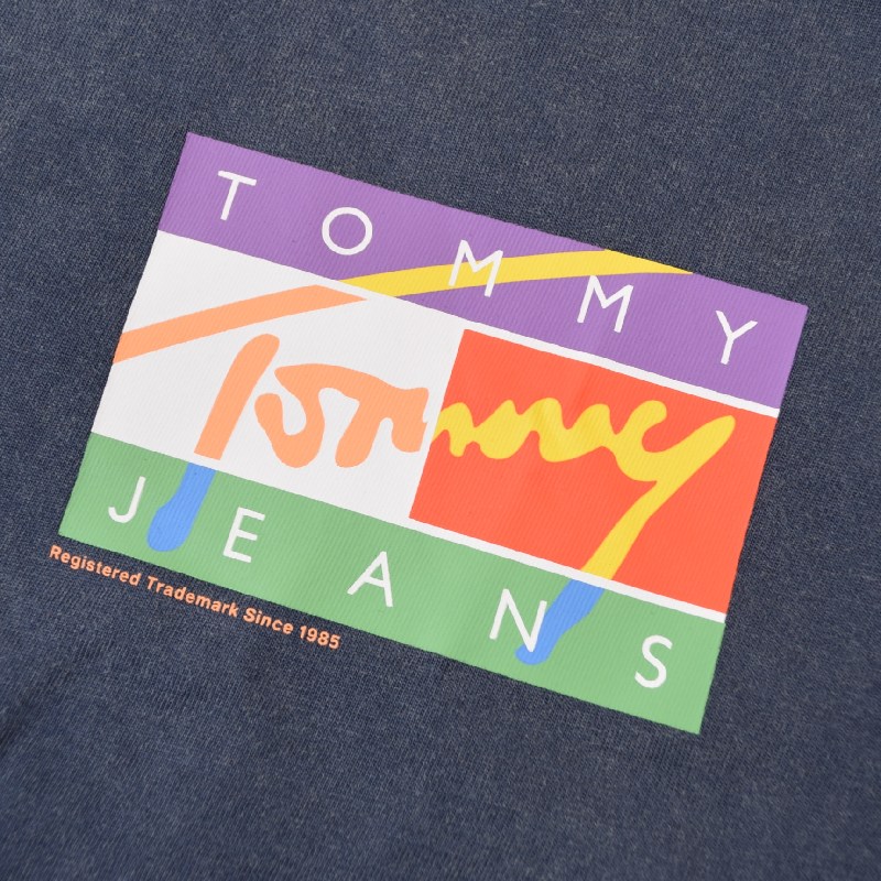 �礭����������� TOMMY JEANS �ȥߡ������� Ⱦµ�ԥ���� ���롼�ͥå� �Хå��ץ��� XL XXL XXXL