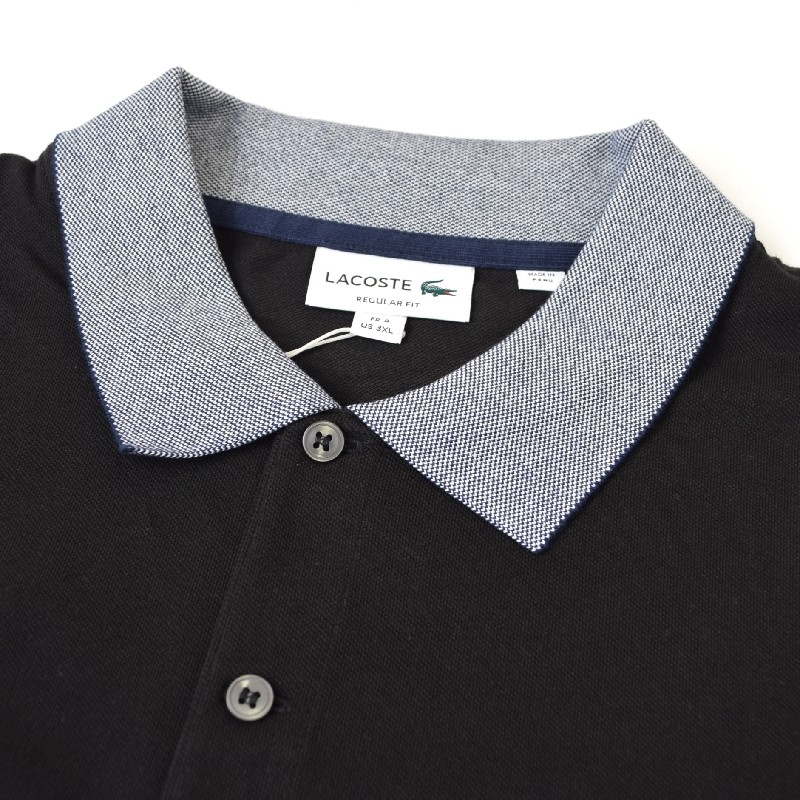 �礭�������� ��� LACOSTE �饳���� Ⱦµ�ݥ������ ���ݥ���� Contrast Neck Cotton Polo XXL XXXL XXXXL
