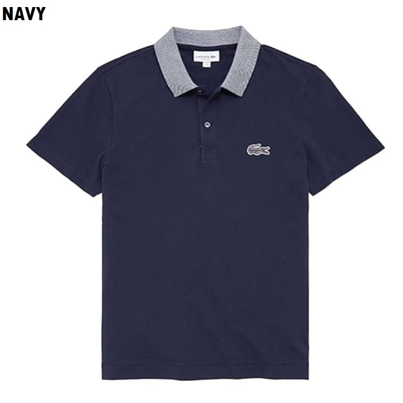 �礭�������� ��� LACOSTE �饳���� Ⱦµ�ݥ������ ���ݥ���� Contrast Neck Cotton Polo XXL XXXL XXXXL