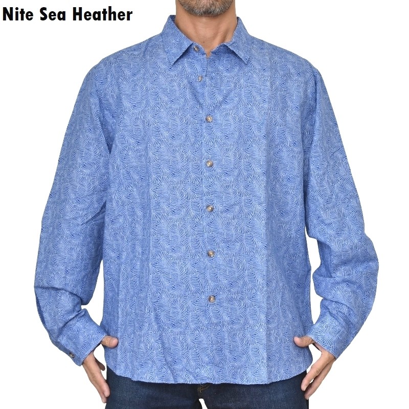 �礭�������� ��� NAUTICA �Ρ��ƥ��� �Ρ����� �� ��ͥ� Ĺµ����� ���� printed linen shirt XXL XXXL