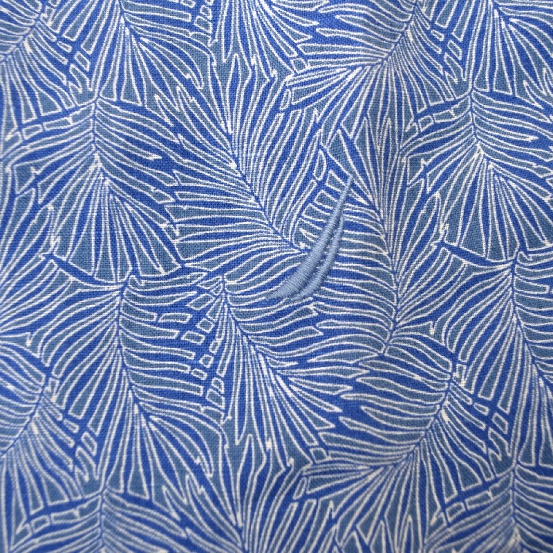 �礭�������� ��� NAUTICA �Ρ��ƥ��� �Ρ����� �� ��ͥ� Ĺµ����� ���� printed linen shirt XXL XXXL