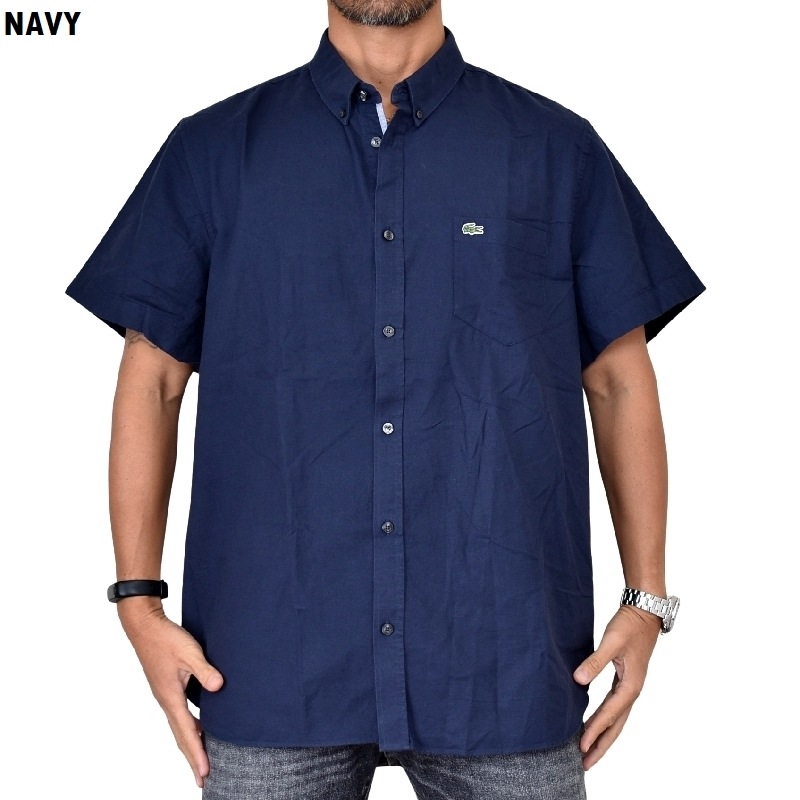 �礭�������� ��� �饳���� LACOSTE Ⱦµ����� ���ݥ���� ���å����ե����� �ܥ�������� Short Sleeve Vintage Print Shirt XXL