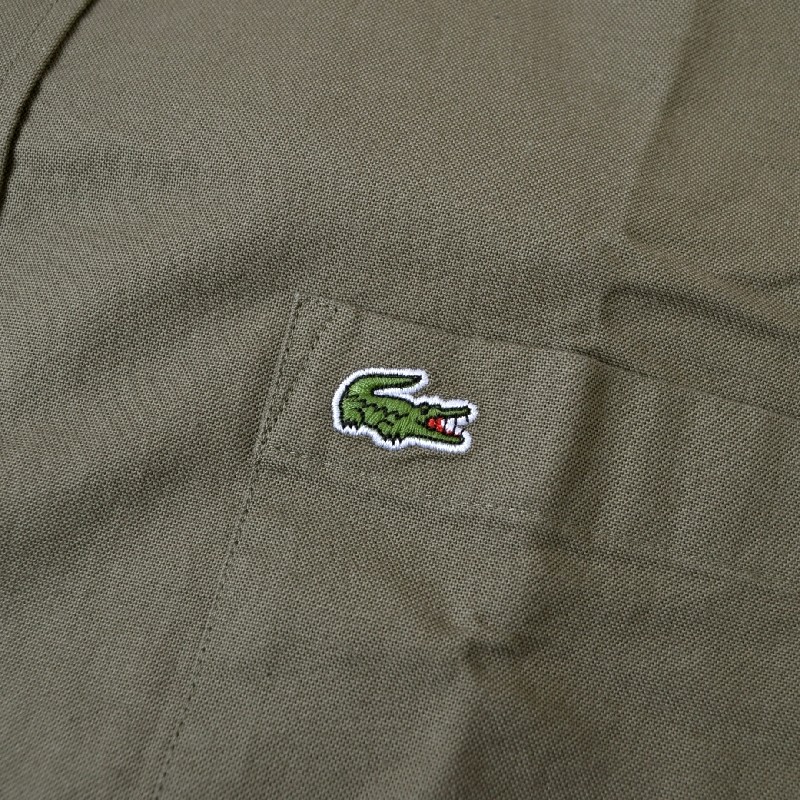 �礭�������� ��� �饳���� LACOSTE Ⱦµ����� ���ݥ���� ���å����ե����� �ܥ�������� Short Sleeve Vintage Print Shirt XXL