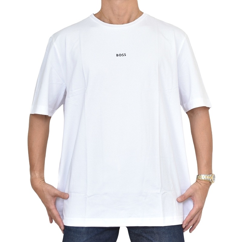 礭  BOSS ܥ 롼ͥå Ⱦµԥ ݥȥ ֥å ۥ磻   RELAXED FIT ȥå XXXL XXXXL XXXXXL