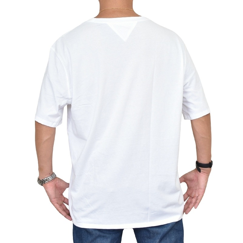 �礭����������� TOMMY HILFIGER �ȥߡ��ҥ�ե����� Ⱦµ�ԥ���� ���롼�ͥå� �ե���ȥ����ɽ� �� �١����� XXL