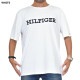 �礭����������� TOMMY HILFIGER �ȥߡ��ҥ�ե����� Ⱦµ�ԥ���� ���롼�ͥå� �ե���ȥ����ɽ� �� �١����� XXL