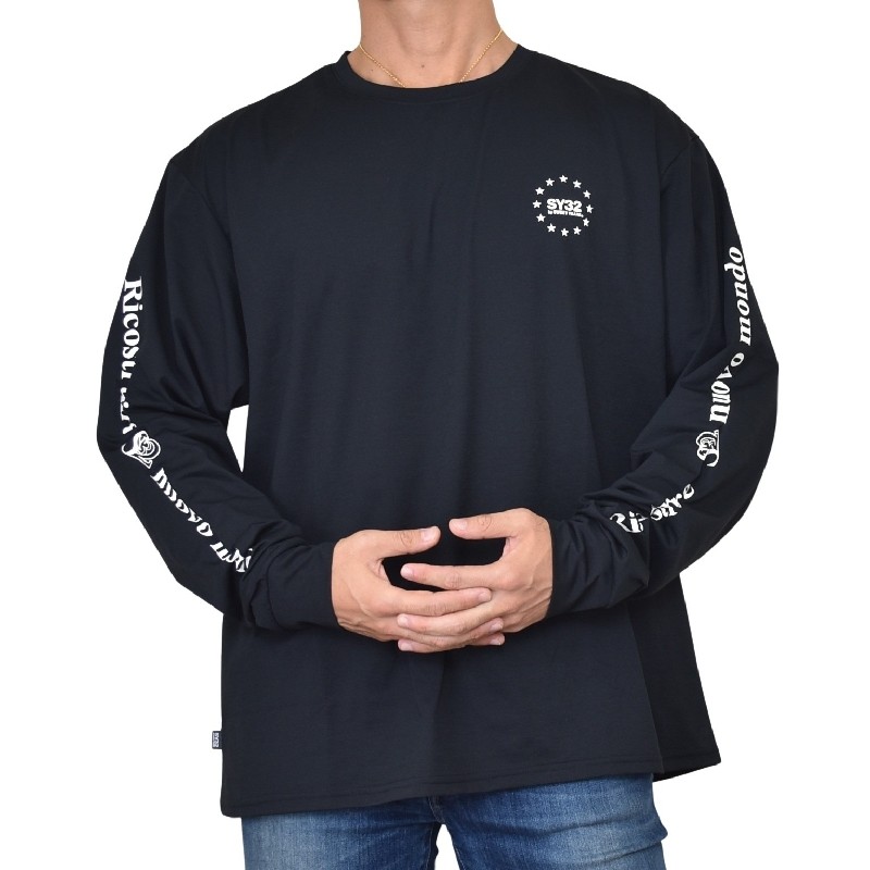 �������� �礭�������� ��� SY32 by SWEET YEARS ���������ȥ��䡼�� SLEEVE MESSAGE L/S TEE ����T Ĺµ�ԥ���� XXXL XXXXL