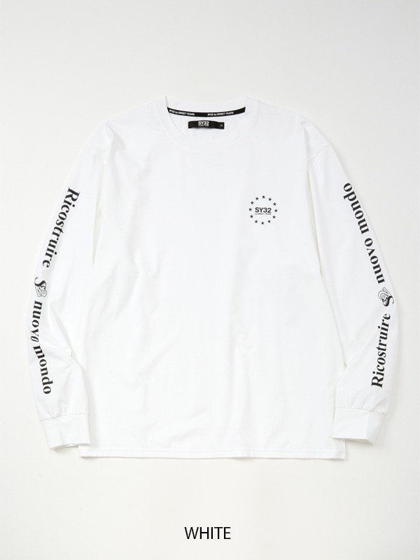 �������� �礭�������� ��� SY32 by SWEET YEARS ���������ȥ��䡼�� SLEEVE MESSAGE L/S TEE ����T Ĺµ�ԥ���� XXXL XXXXL