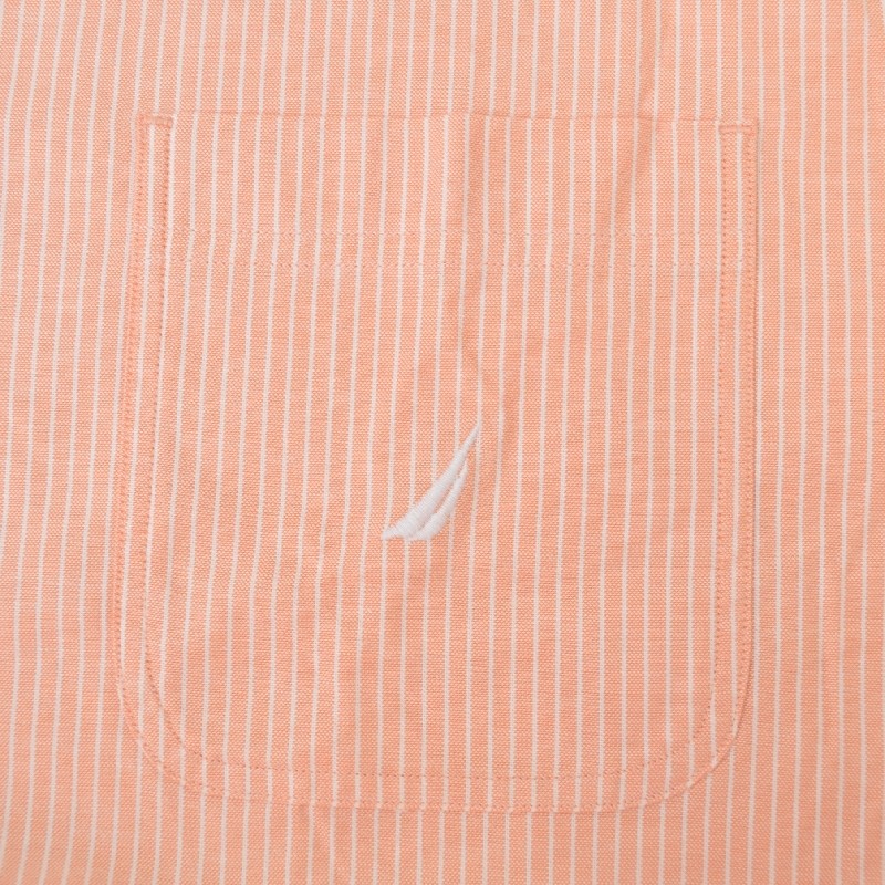 �礭�������� ��� NAUTICA �Ρ��ƥ��� �Ρ����� striped oxford shirt ���ȥ饤���� Ĺµ����� ���ݥ���� ���å����ե����� XXL