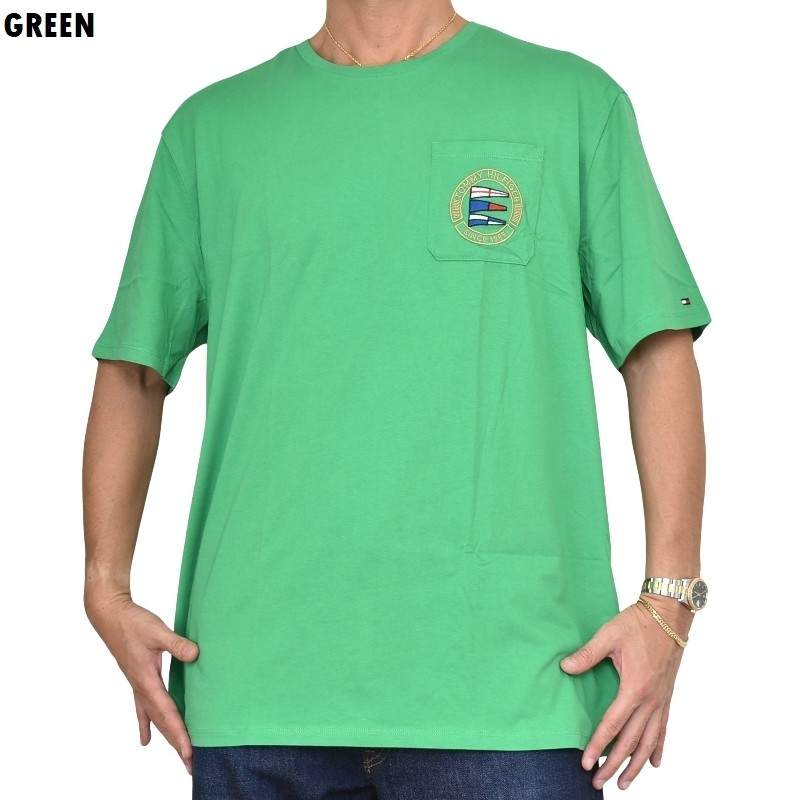 �礭����������� TOMMY HILFIGER �ȥߡ��ҥ�ե����� Ⱦµ�ԥ���� �ݥ��å� ����֥��ɽ� XXL