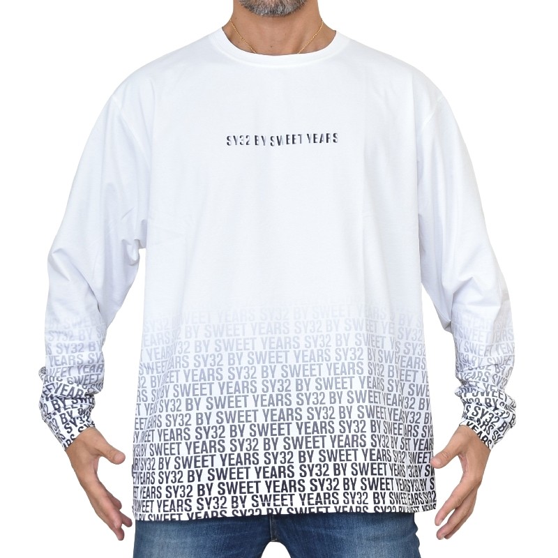  礭  SY32 by SWEET YEARS ȥ䡼 GRADATION LOGO L/S TEE T Ĺµԥ XXXL XXXXL