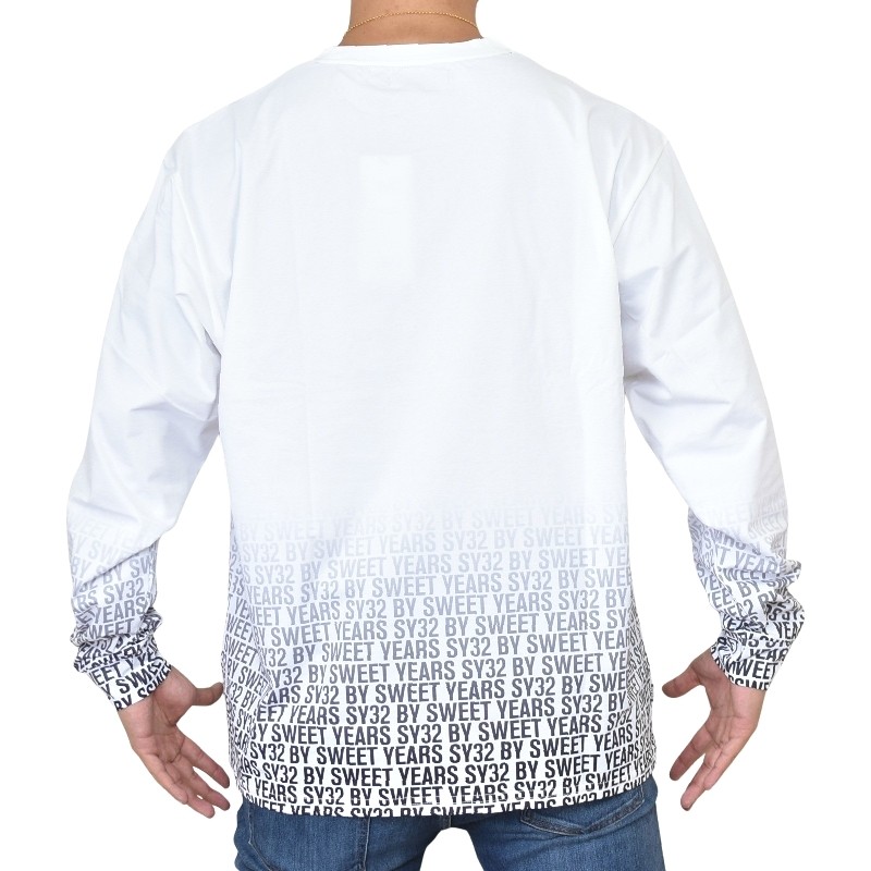  礭  SY32 by SWEET YEARS ȥ䡼 GRADATION LOGO L/S TEE T Ĺµԥ XXXL XXXXL