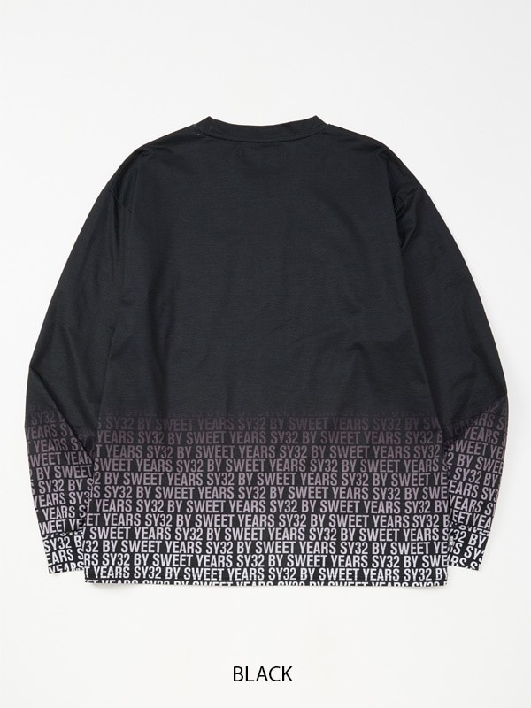  礭  SY32 by SWEET YEARS ȥ䡼 GRADATION LOGO L/S TEE T Ĺµԥ XXXL XXXXL