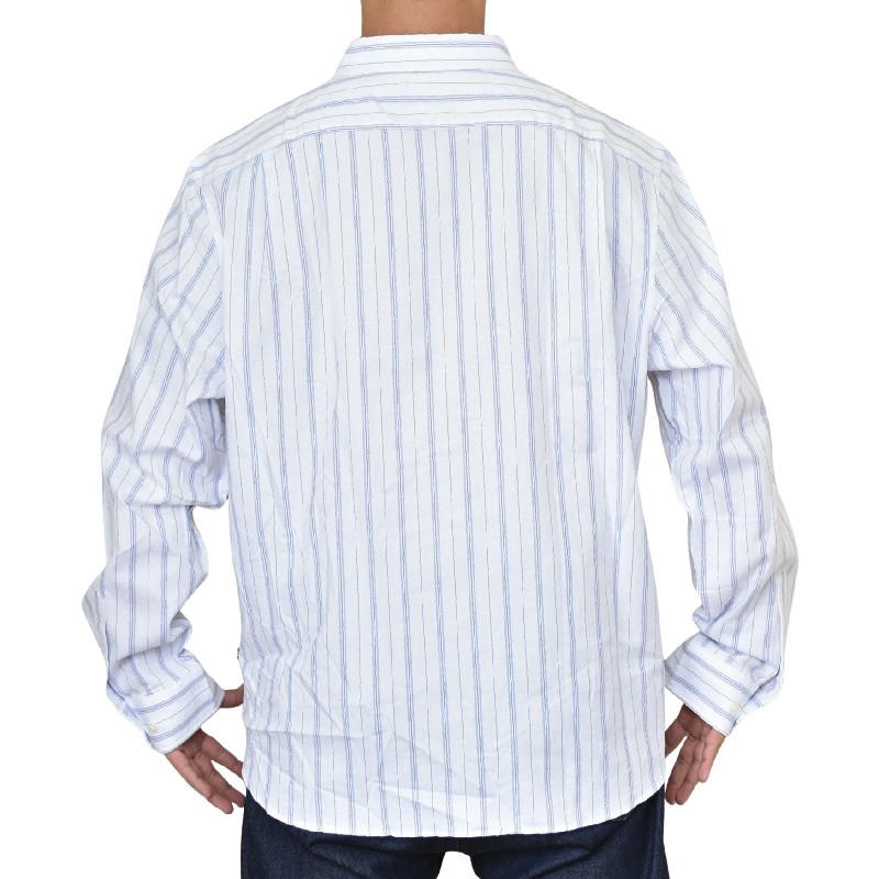 �礭�������� ��� NAUTICA �Ρ��ƥ��� �Ρ����� striped oxford shirt ���ȥ饤���� Ĺµ����� ���ݥ���� ���å����ե����� XXL